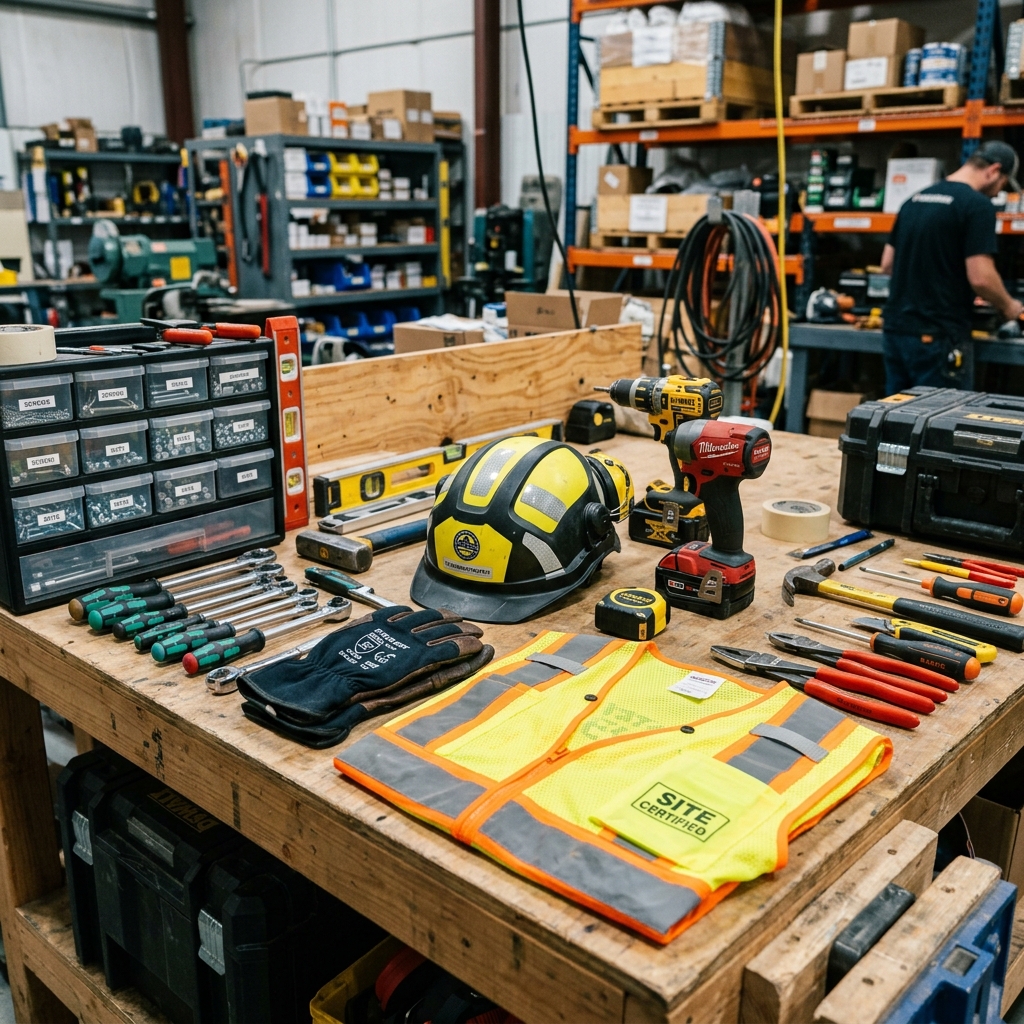 Industrial-grade tools and safety equipment